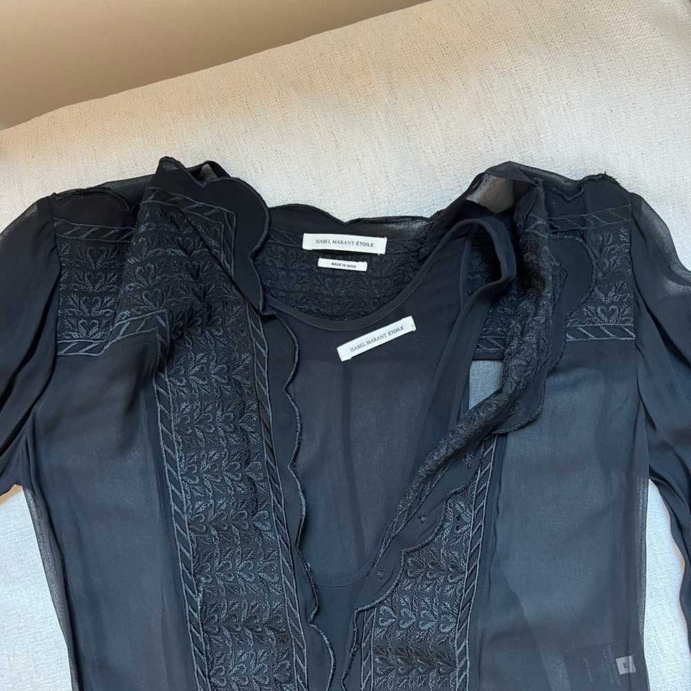 ISABEL MARANT ETOILE - black sheer dress